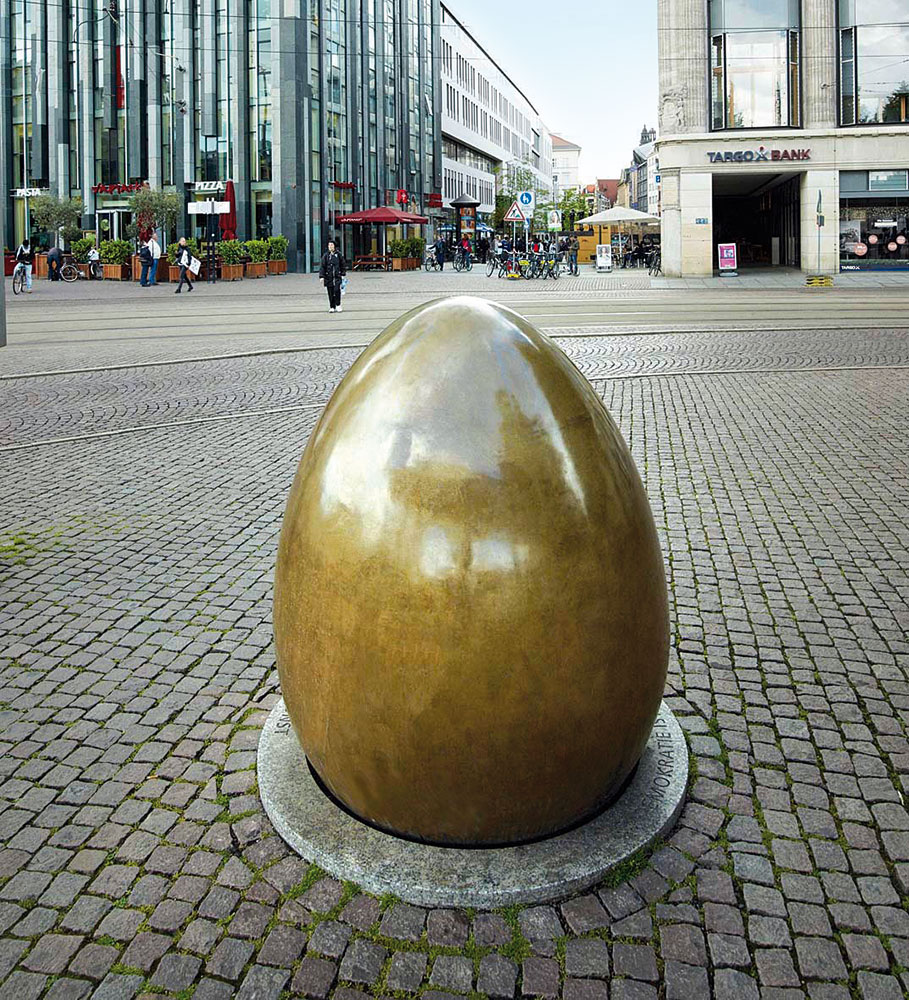 Demokratieglocke auf dem Augustusplatz